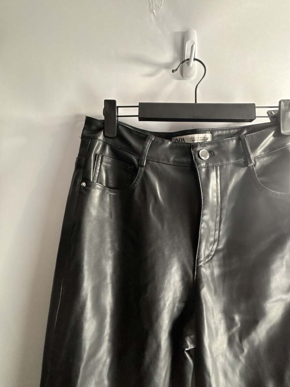 Zara Faux Leather Flared Pants - Picture 2 of 7